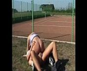 Young blonde bimbo Joelle lowered the boom on her boyfriend to play tennis with her ancle injury thought he had paid court occupation and all required equipment from indian ancl
