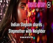 Indian Stepson shares Stepmother with Neighbor from step mother and stepson share a bed in hotel room