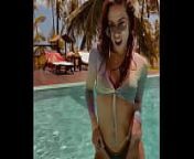 Anitta Dan&ccedil;ando na piscina from zim singer lady squanda dancing naked