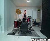 Her stepbrother is so noisy playing drums, she just wants to masturbate in silence! from drum worship solos fills