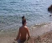 he PISS into my open pussy n I PEE his Lure for better bite # Nudism adventure on wild beach from fkkplus open nudism