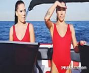 Silvia and Eveline Dellai, Twin Lifeguards in Anal Rescue from beautiful brunette evelin with big tits fucks herself with dildo on webcam