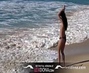 Fit Body - Watch me have fun on the beach before I masturbate from beach dona video