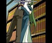 Green-haired hentai babe whanged in a library from cinderella cartoon