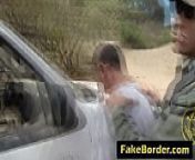 Pale Vixen With Firm Round Butt Gets Pussy Banged By Border Patrol Agent from adriana volpe med fakes