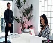 Busty CEO Cherie Deville and HR lady Joanna Angel fuck the new employee from big hr