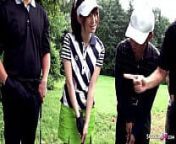 Teacher and other Guys talk Japanese Teen to Blowbang at Golf Lesson from ​myamya