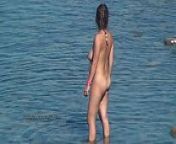 Welcome to the real nude beaches from young nudist family wet beach bath hot