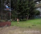 Nude in San Francisco:Sasha Yung jogs around a park naked in public from asian girl nude in public