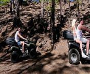 Cock Hungry Blonde Candee Licious Takes DP Pounding In The Woods GP2903 from girls riding quad