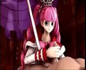One piece perona handjob 3D from perona in one piece
