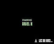 LEZ BE BAD - Ambitious Kenna James Dominates Boss Ariel X With Rough Bondage Sex & Toys! SQUIRTING! from dildo vibrator maid badly bondage bdsm