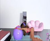 Bouncing on the Yoga Ball from yogaballs booty gym