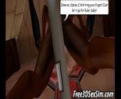 Foxy 3D shemale gets fucked hard by an ebony stud from meekee trans 3d