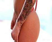 Hot Red String Bikini With Christy Mack from kvetinas nude string