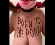 Fuckpig JustAFilthyCunt Body Writing Humiliated Shaking Fat Udders from mamelles porn