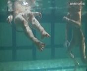 Underwater acrobatics lesbians Irina Barna and Anna Feher from irina daphne dreds nude
