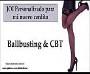 JOI personalizado para mi nuevo cerdito. Ballbusting & CBT. from ballbusting audio