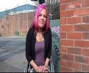 Wheelchair bound Leah Caprice in uk flashing and outdoor nudity from cinta caprice