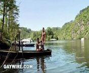 GAYWIRE - Rudy Black and Robert Have Public Gay Anal Sex On The Boat! from daddy on boat gay