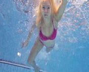 Hot Elena shows what she can do under water from she was doing sports and i jerked off on her