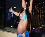 Pregnant Belly Dancer from pregnant belly bulge