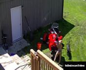 Shameless Naked Webcammer Its Cleo Fucks Her Asshole In The Backyard! from sheela sex nude motorcycle mom xxx videos