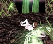 A cute Girl laying on the floor and rubbing and fingering her pussy 3D cartoon animation. from series de anime con chicas con tetas y culos