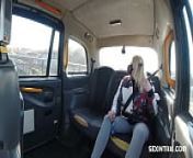 Sexy blonde widow got it hard in the taxi from faketaxi rubia creampie