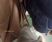 Stranger Fondle Woman's Pussy Over Panties Under her Mini Dressin Metro Subway from mini dress lifting