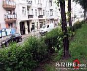 HITZEFREI.dating ► STREET-FUCK ◄ with GERMAN Brunette LULLU GUN from bodo call recording