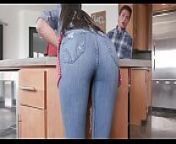 Hot stepmom and stepson kitchen fuck front stepdad from hot kitchen mom
