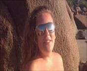 Kellenzinha visita a paradisiaca praia de nudismo da galheta em santa catarina from nudist brazilw w