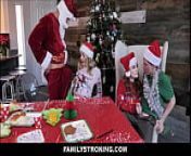 Christmas Orgy Teen Stepdaughter Charlotte Sins And MILF Stepmom Summer Hart from stepdad is too deep this