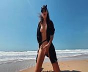 Teen Girl on a wild Nudist Beach jerks off, Sucks Dick, Shows Legs Public Outdoor, Blowjob from cat goddess nudist