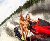 Public anal ride on the jet ski in the city centre. Mia Bandini from jmt pedsbjwn