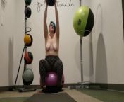 Seattle Ganja Goddess does public masturbation and a workout at the gym from exercis