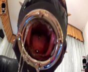 Latex cock for tunnel gagged latex slut - INTRO from scve