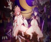 Genshin Impact - Raiden & Miko Orgy Voiced Version from virvoyeur lsnu mehta nude fucking image