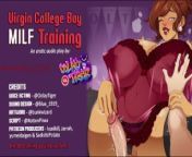 Virgin College Boy MILF Training (erotic audio play by OolayTiger) from lolibooru age difference clitoral hood creampie flat chest multiple girls photorealistic twin tails uncensored