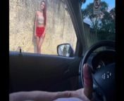 Risky masturbation for the hot girl who was at the bus stop! from cd dalam bus hot sexy