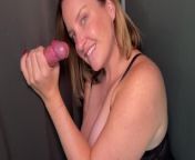 Gloryhole blowjob & handjob, cum on tits from balamani sex videos