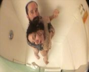 Gorgeous brunette milf sucks and fucks in the shower from piron