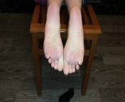 Teen show her black ped nylon socks foot fetish from peds