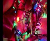 Black Girl Has Feet Tied Up in Christmas Lights While Getting Fuck from black girl joi