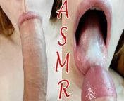 ASMR fucked her in the mouth. Cum in the mouth of a schoolgirl. from xxx saxie