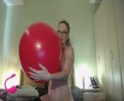 BIG Red balloon blow to pop prerecorded private( I am naked ;)) from blow to pop