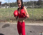 Don't Mess With Viva Athena. She will knock you out. Female Boxing POV from indian girl pising t