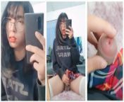 Asian Sissy Crossdresser Masturbate in short skirt 💖 from cd cewek kelihatan pakek rok mini