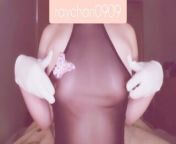 【Nipple Masturbation】Nipple orgasm with a transparent cheongsam and tongue vibrator from dep kissing prssy